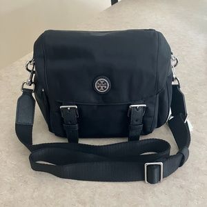 Tory Burch Virginia Black Nylon Small Messenger Bag